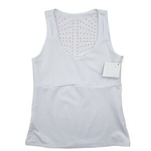 NEW Elastique Athletics Tank Top Women's Medium White MicroPerle Compression